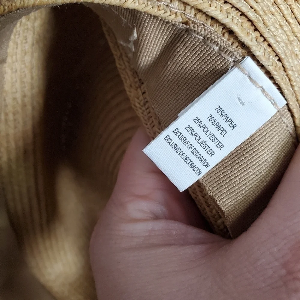Simplistic Straw Style Hat with Minimal Black Bow